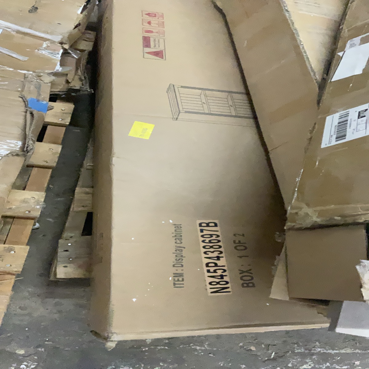 Display Cabinet (Item N845P438697B), Box 1 of 2