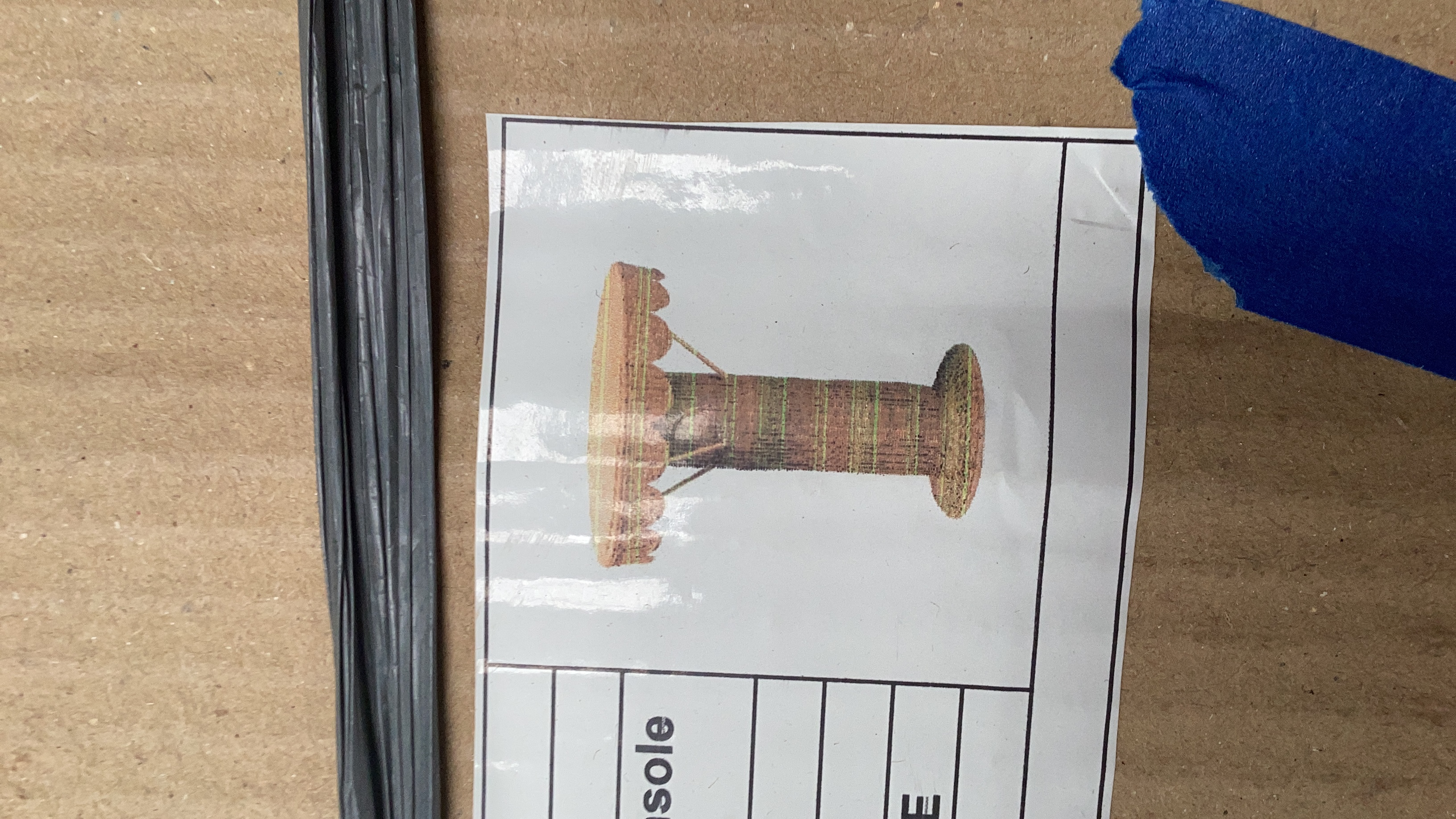 Rattan Pedestal Accent Table