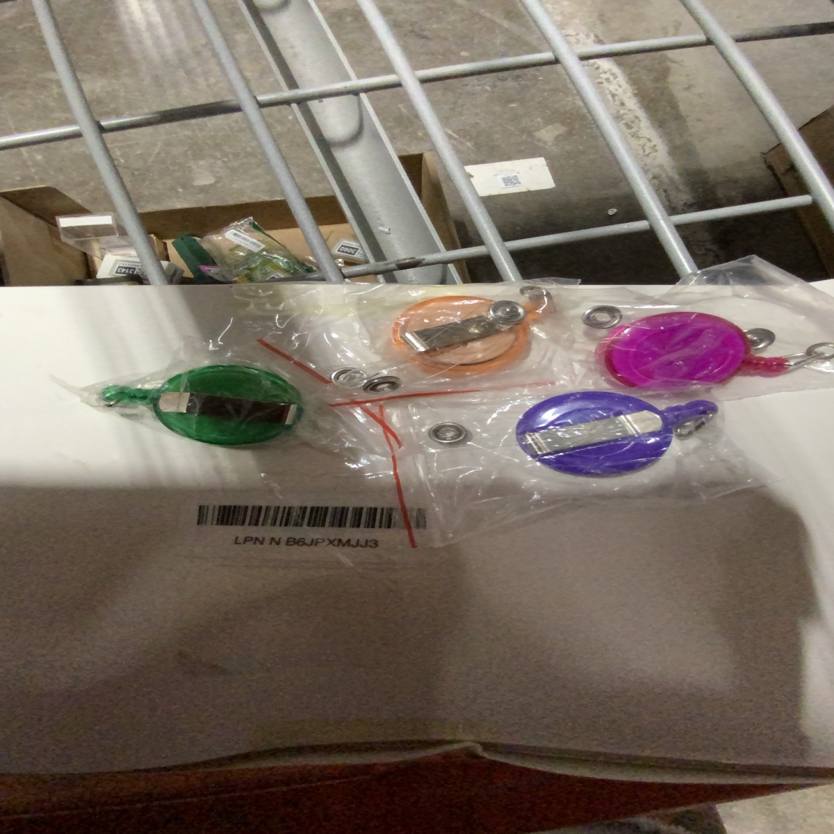 Retractable Badge Holder Reel Set, Assorted Colors