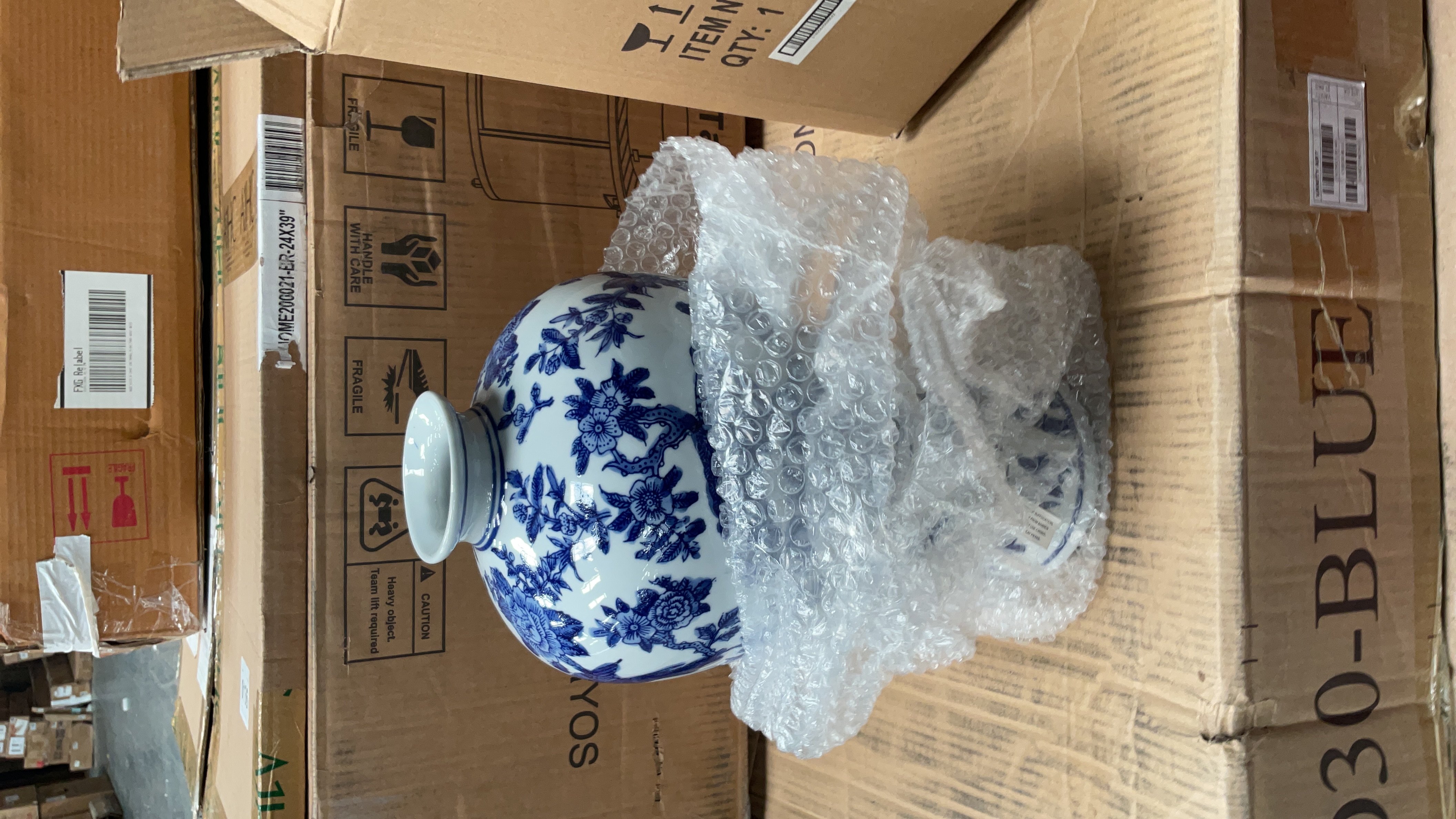 Porcelain Flower Pattern Vase