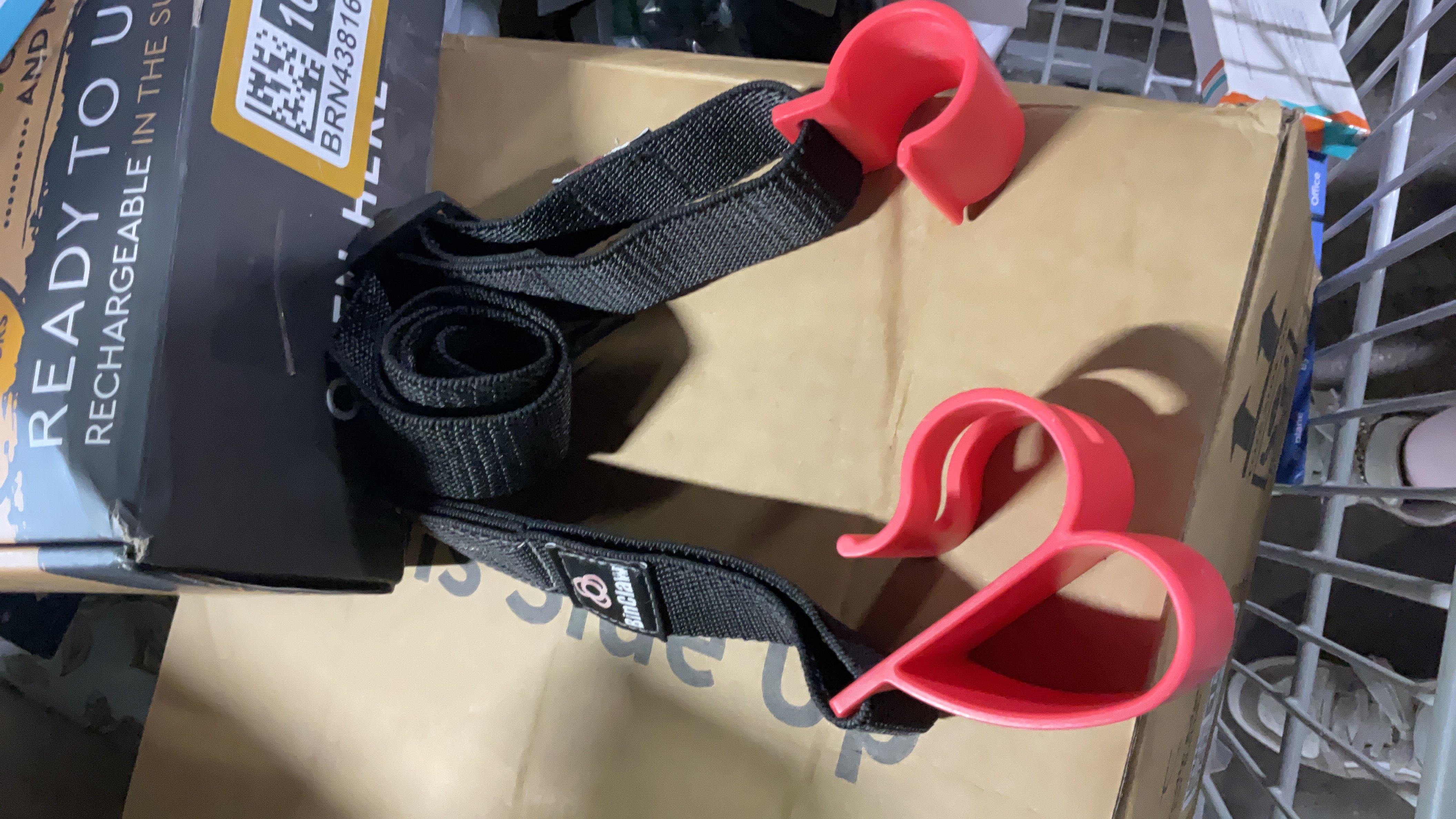 BinClaw Stroller Hooks - Pair of Straps with Pink Hooks