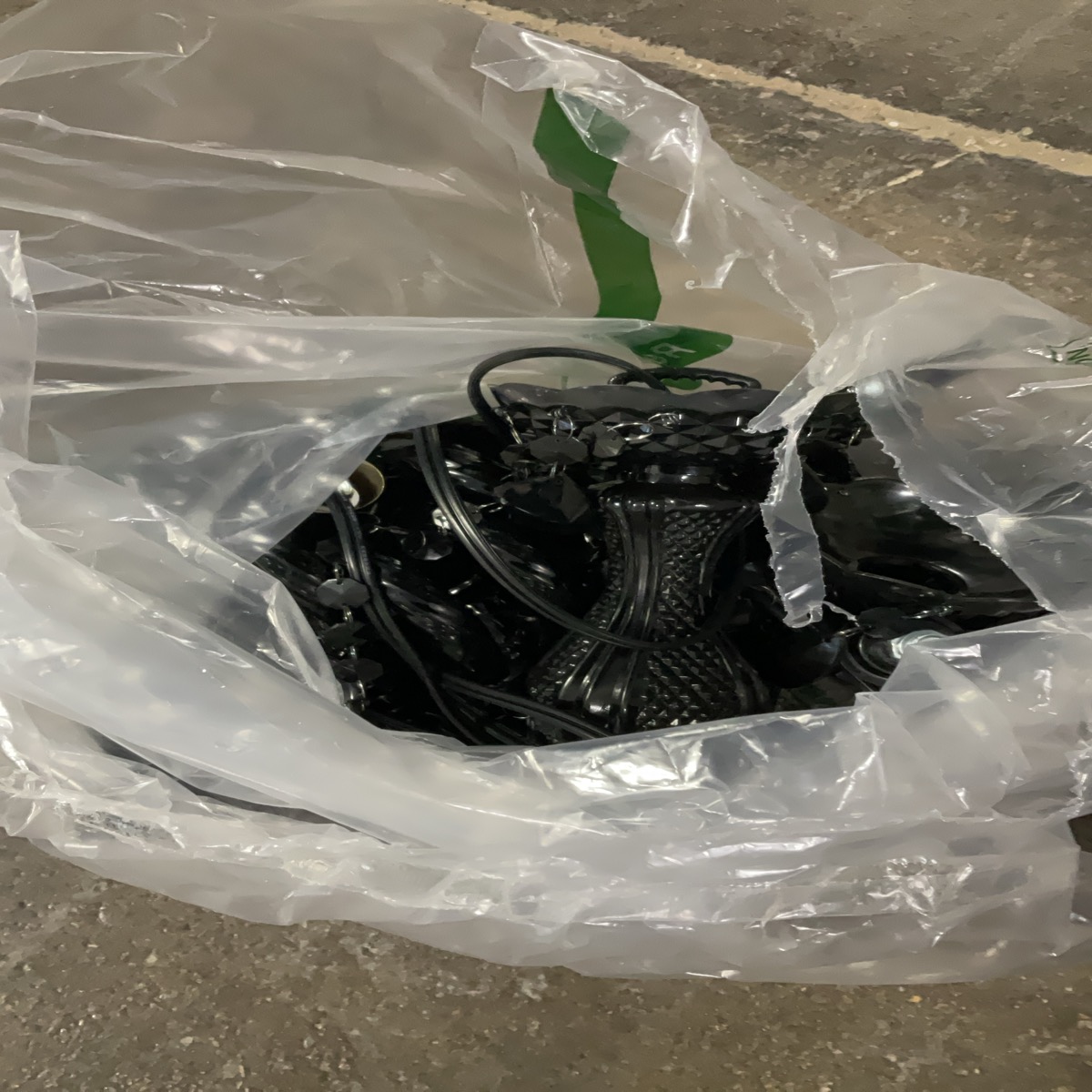 Black Glass Chandelier