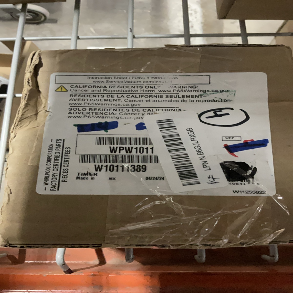 Whirlpool Factory Certified Part W10111389 Timer