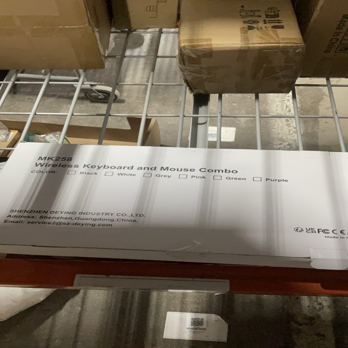 Shenzhen Deying Industry Co., Ltd. MK258 Wireless Keyboard and Mouse Combo