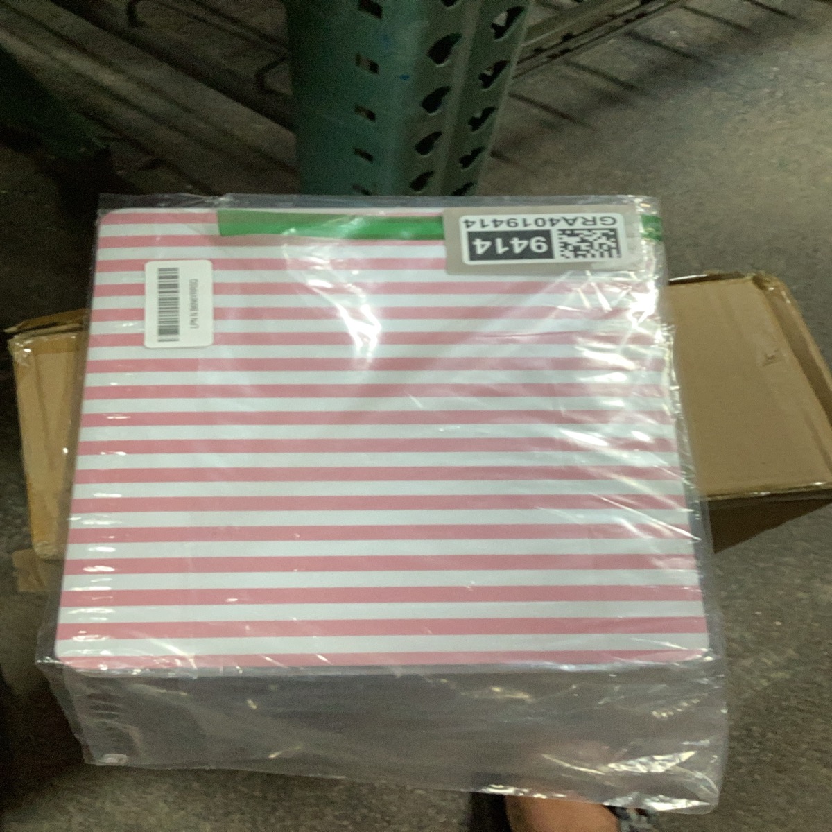 Laptop Hard Shell Case with Pink and White Stripes