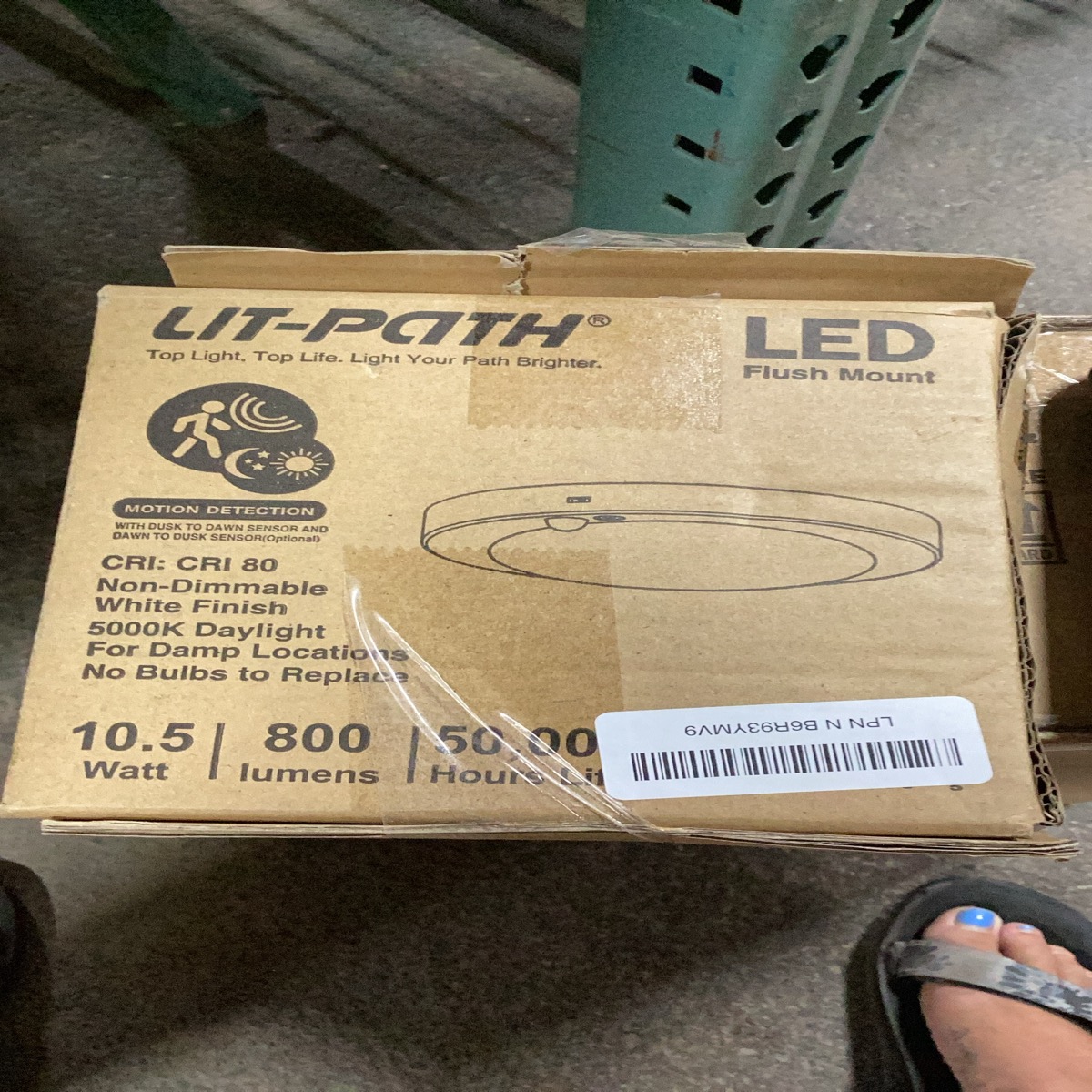 Lit-Path 10.5W LED Flush Mount Ceiling Light with Motion Sensor