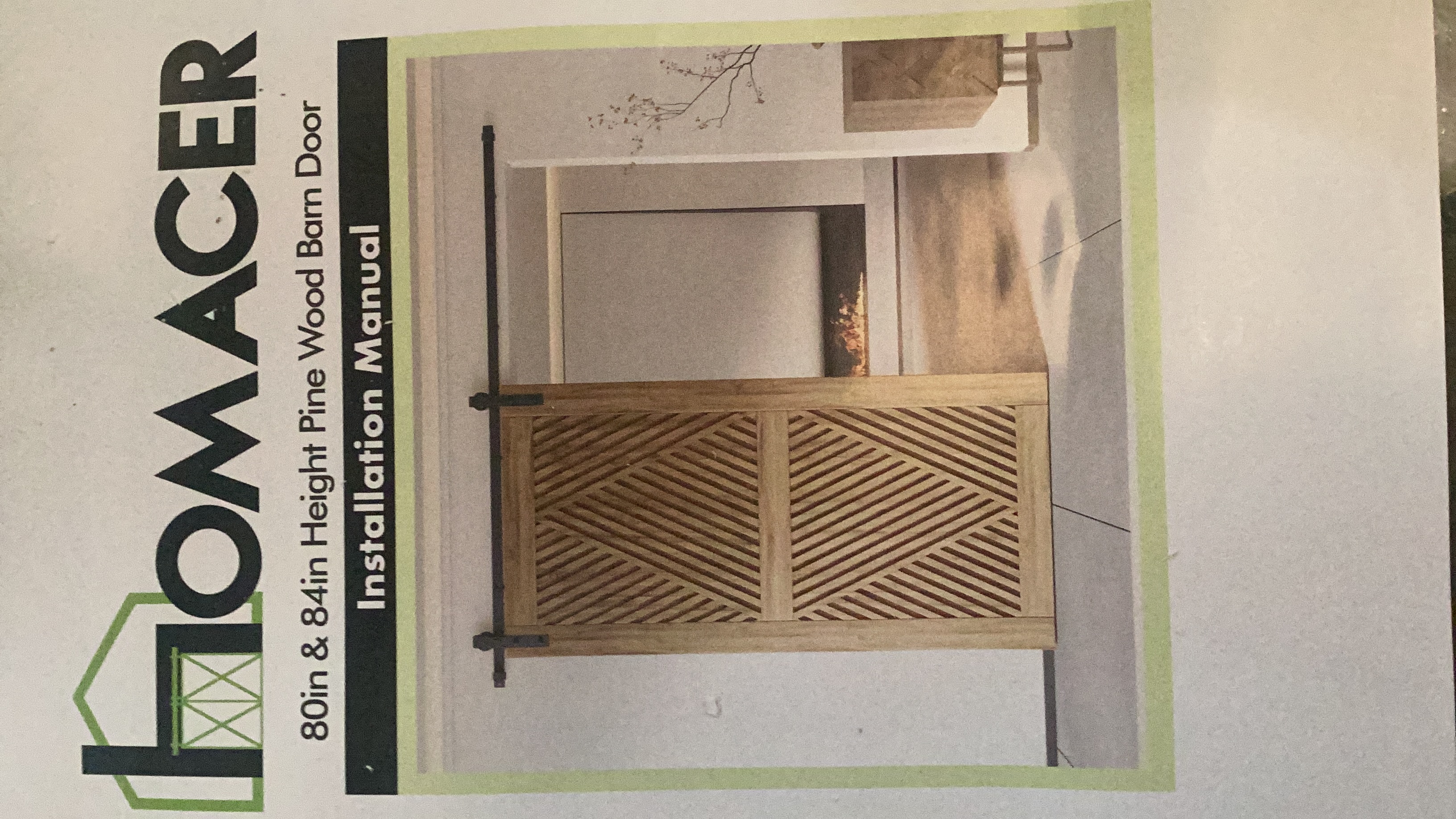 Homacer Sliding Barn door Assembly kit