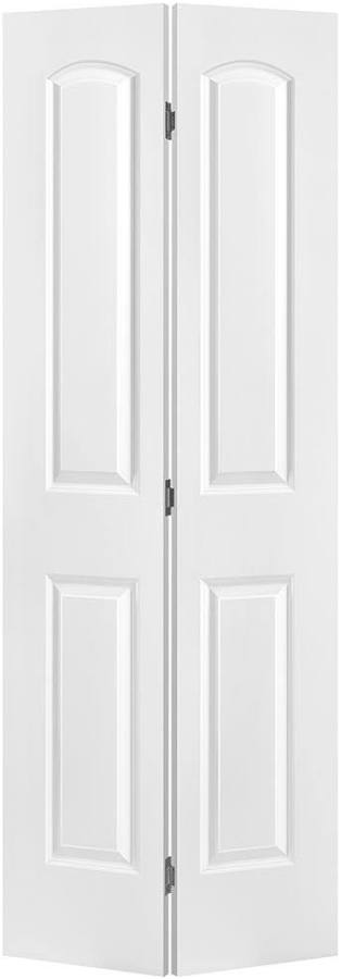 Paneled Manufactured Wood Primed Roman Top Smooth Interior Bi-Fold Door