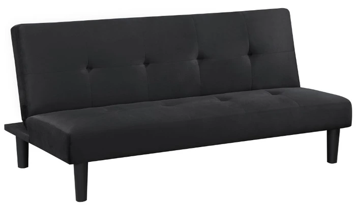 Black Fabric Futon Sofa Bed Frame