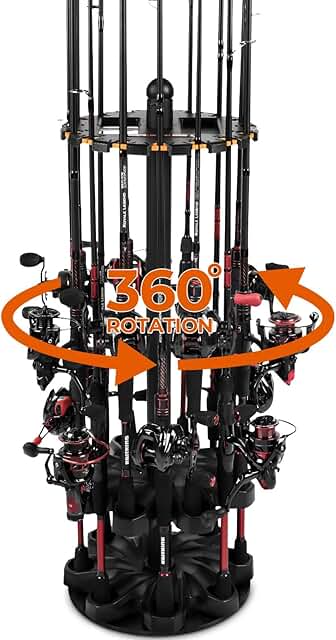 KastKing V16 Revolution Floor Rod Rack with Rotating Base