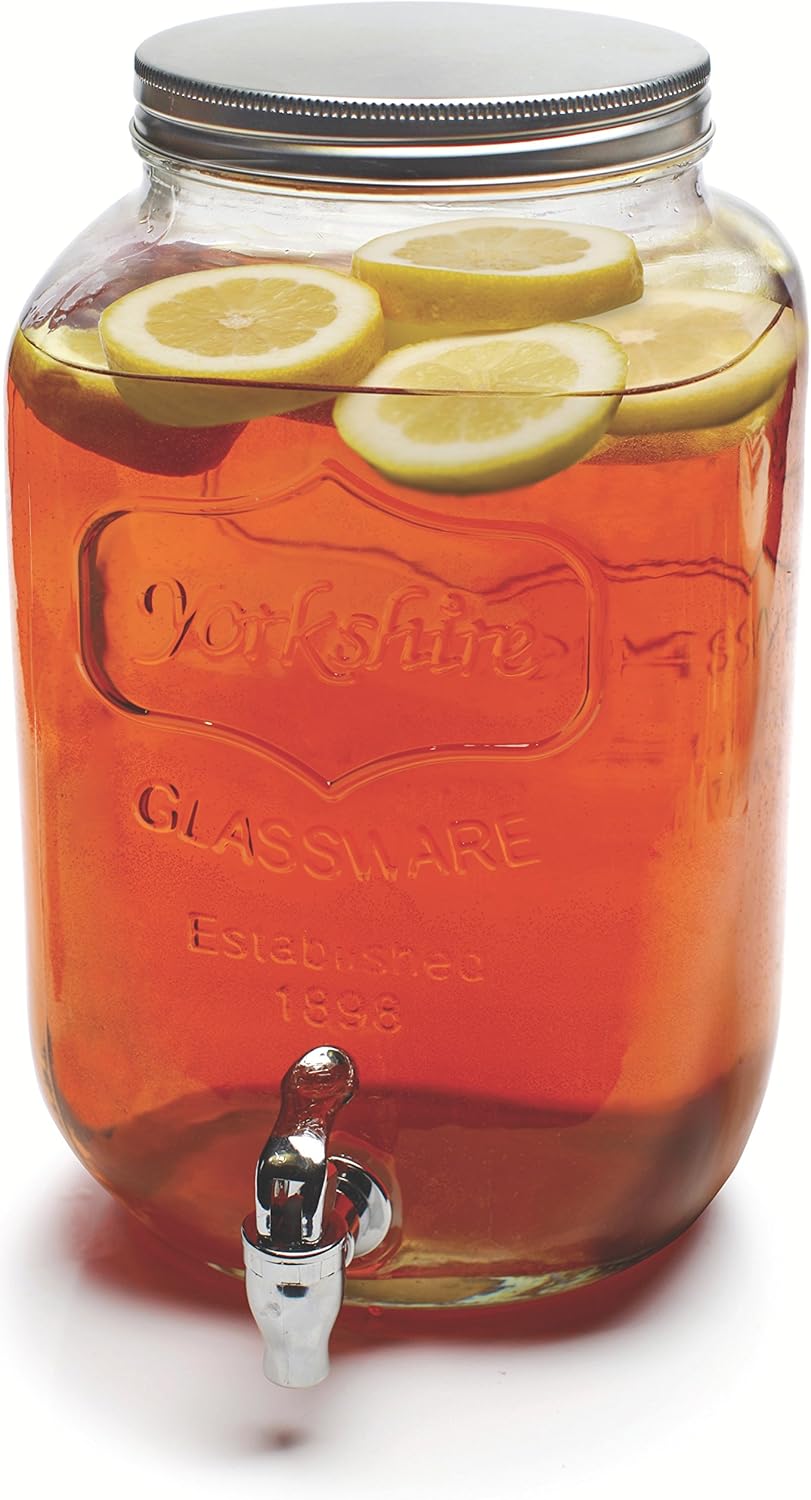 Yorkshire Glassware Glass Beverage Dispenser Jar