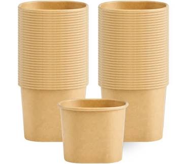 Disposable Treat Dessert Cups for Sundae and Frozen Yogurt