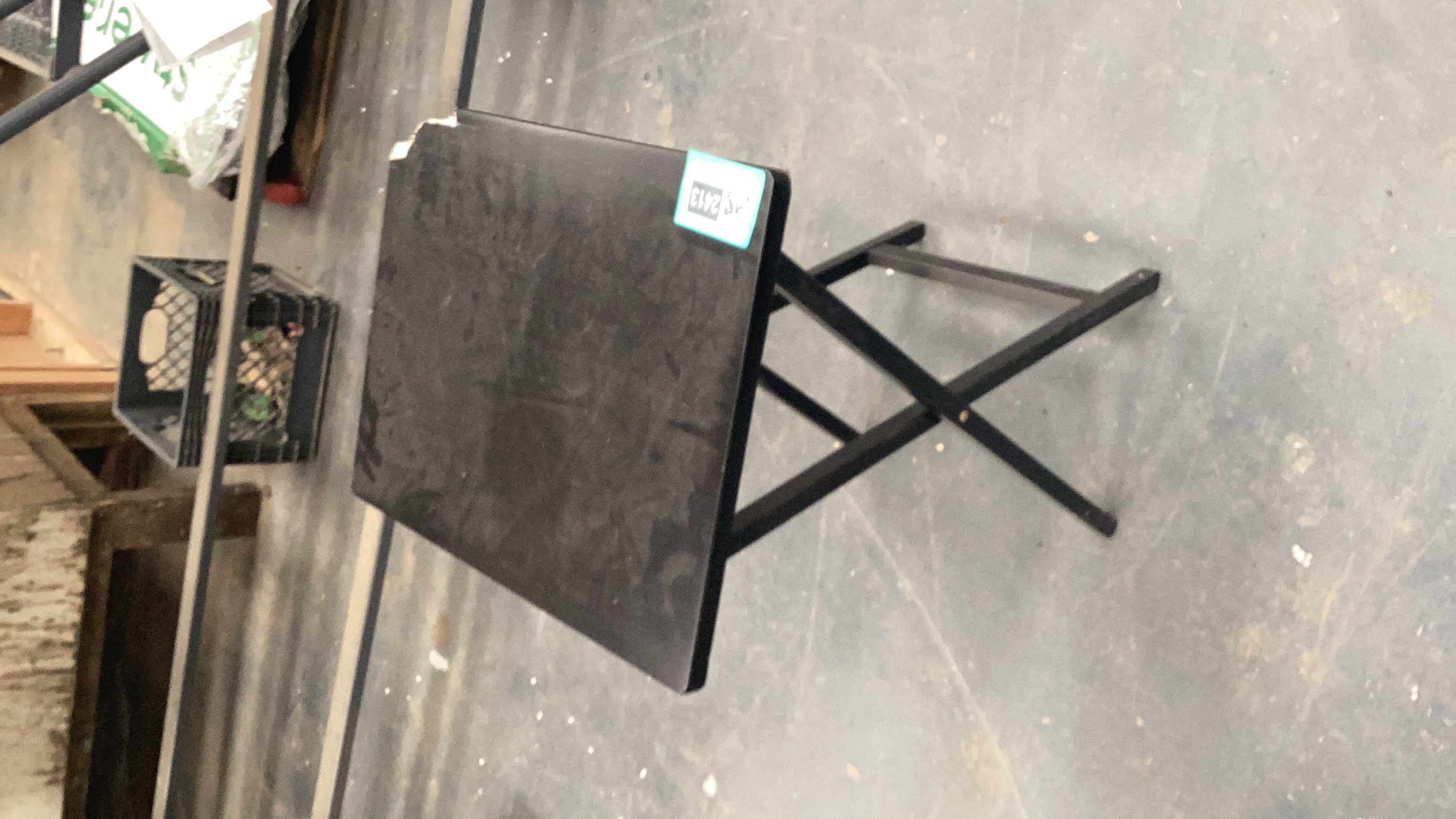 Black Folding TV Tray Table