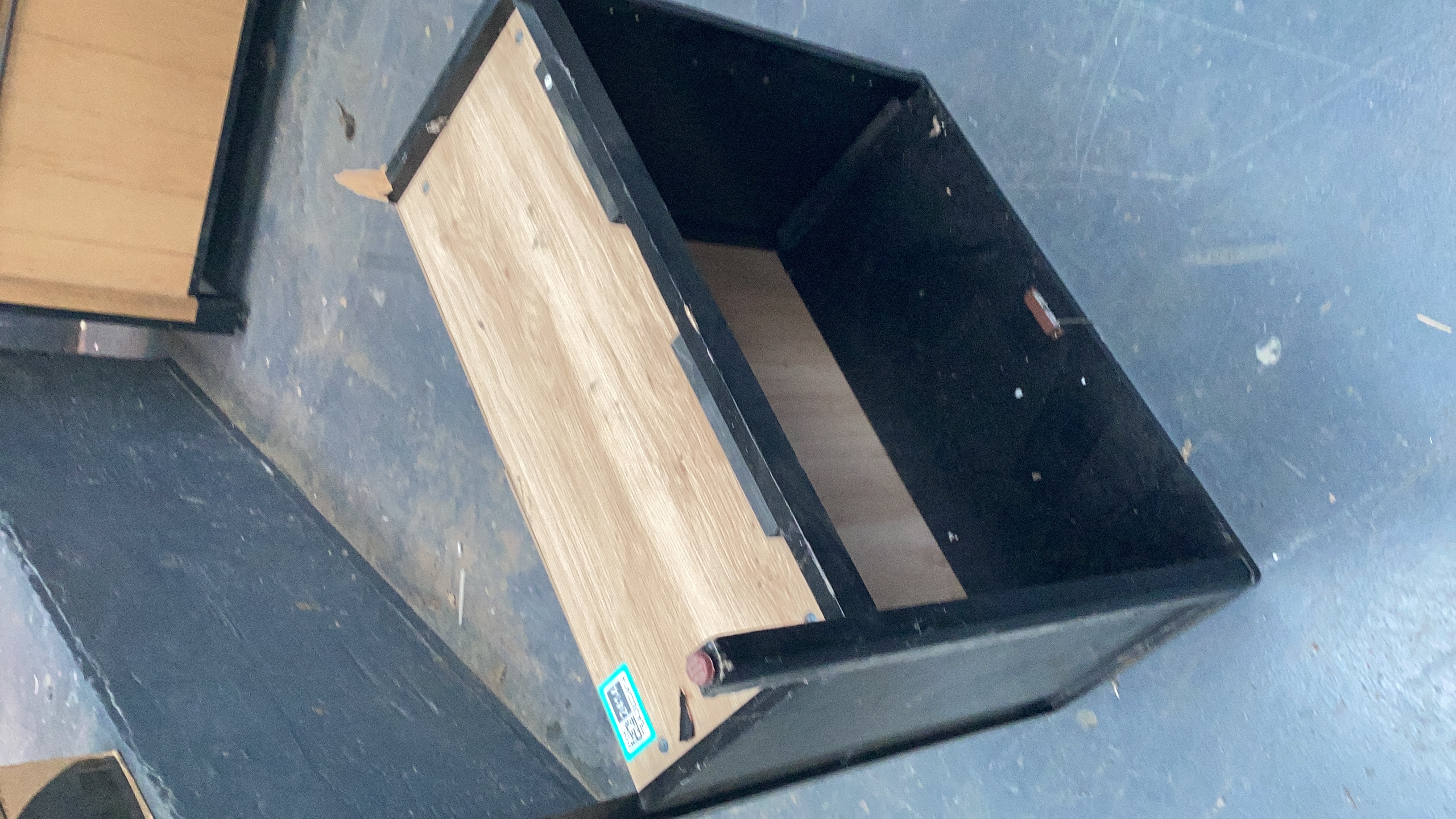 Black Wooden Small Storage Shelf Unit