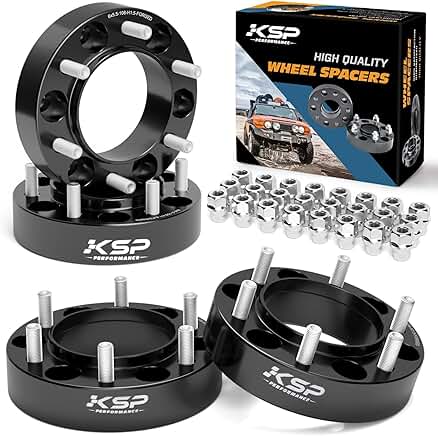 KSP 6x5.5 Hubcentric Wheel Spacers for Land Cruiser Black