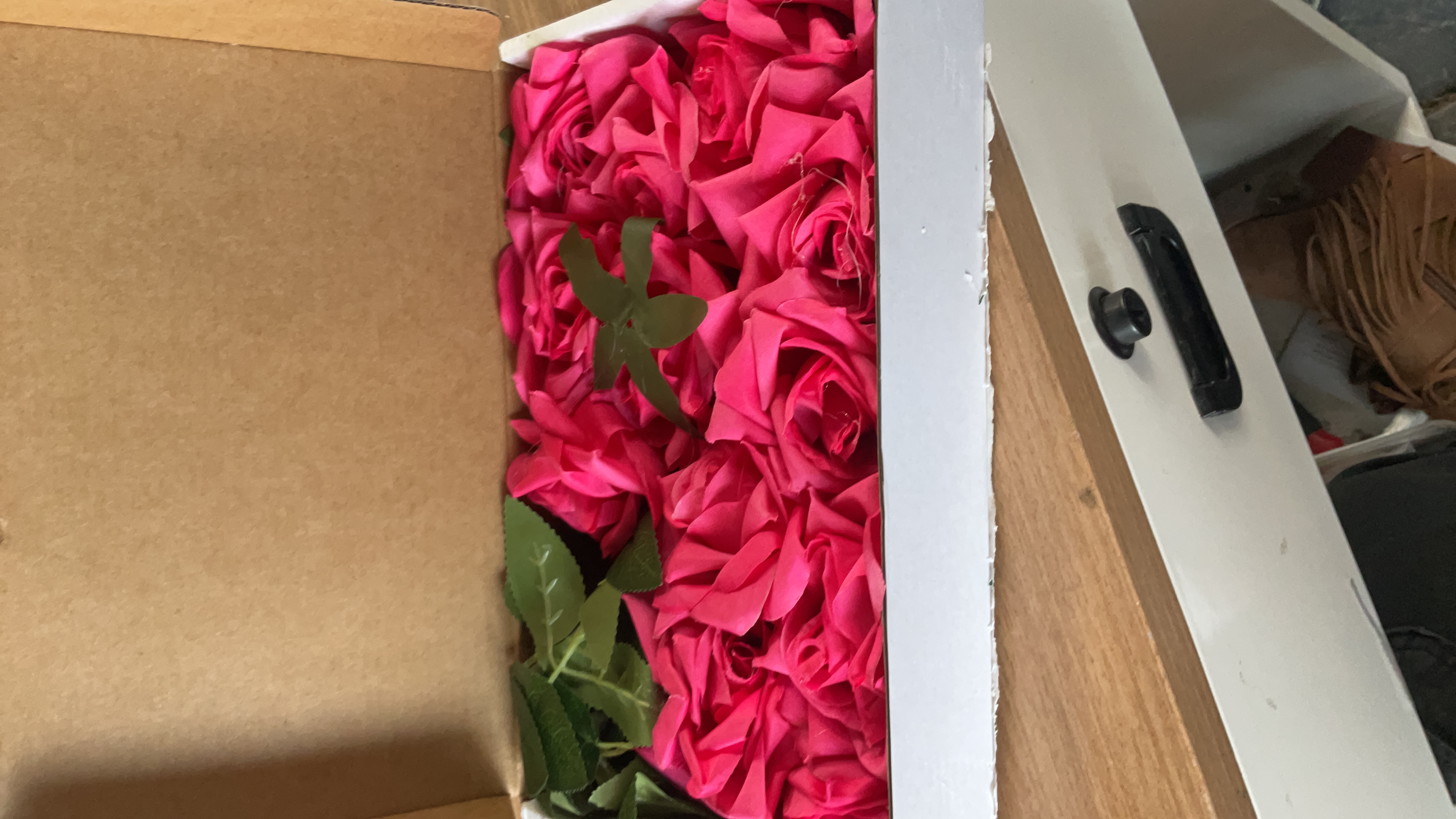 Artificial Pink Foam Rose Flowers, Bulk Set