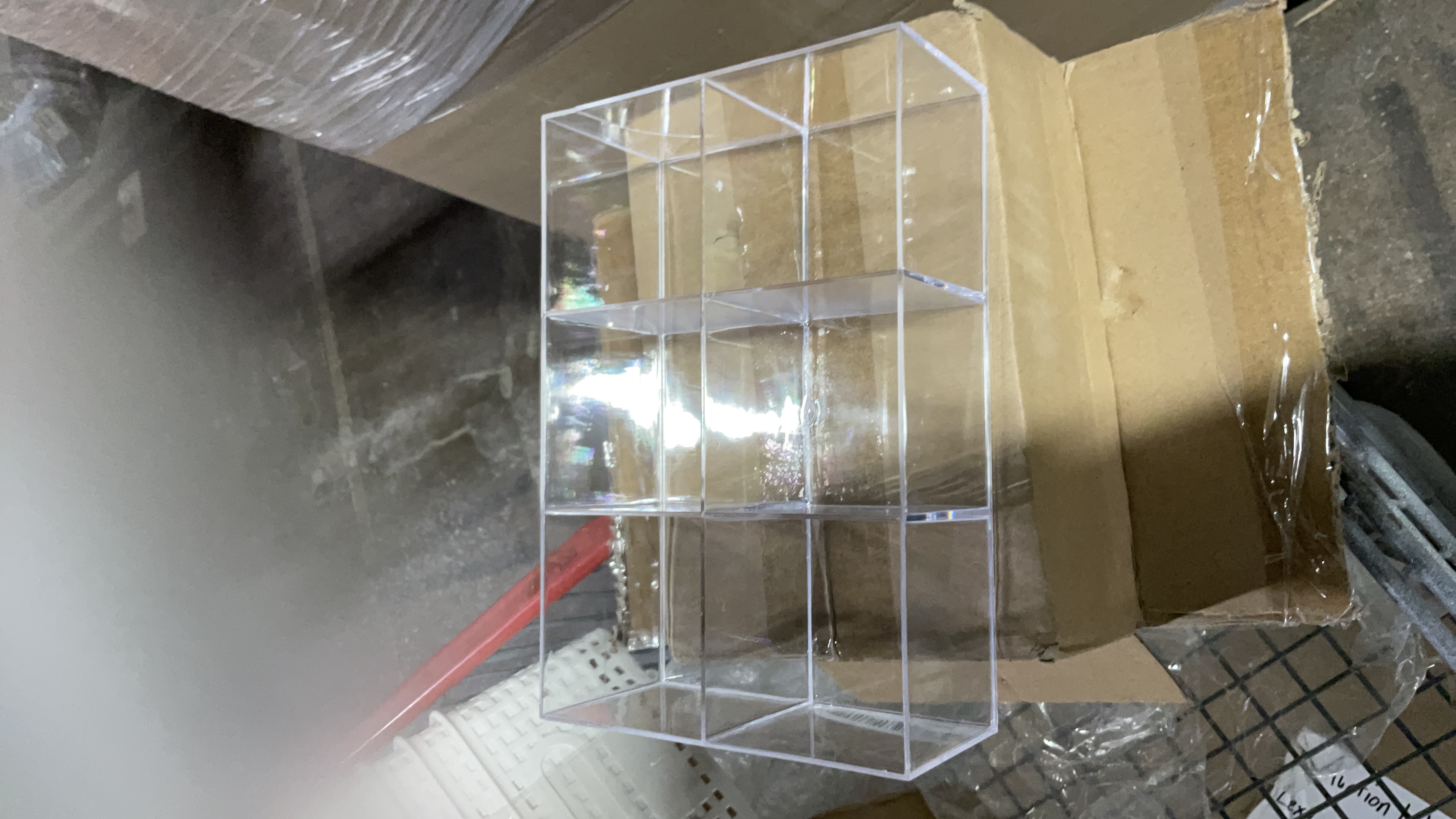Clear Acrylic 6-Compartment Storage Organizer Box