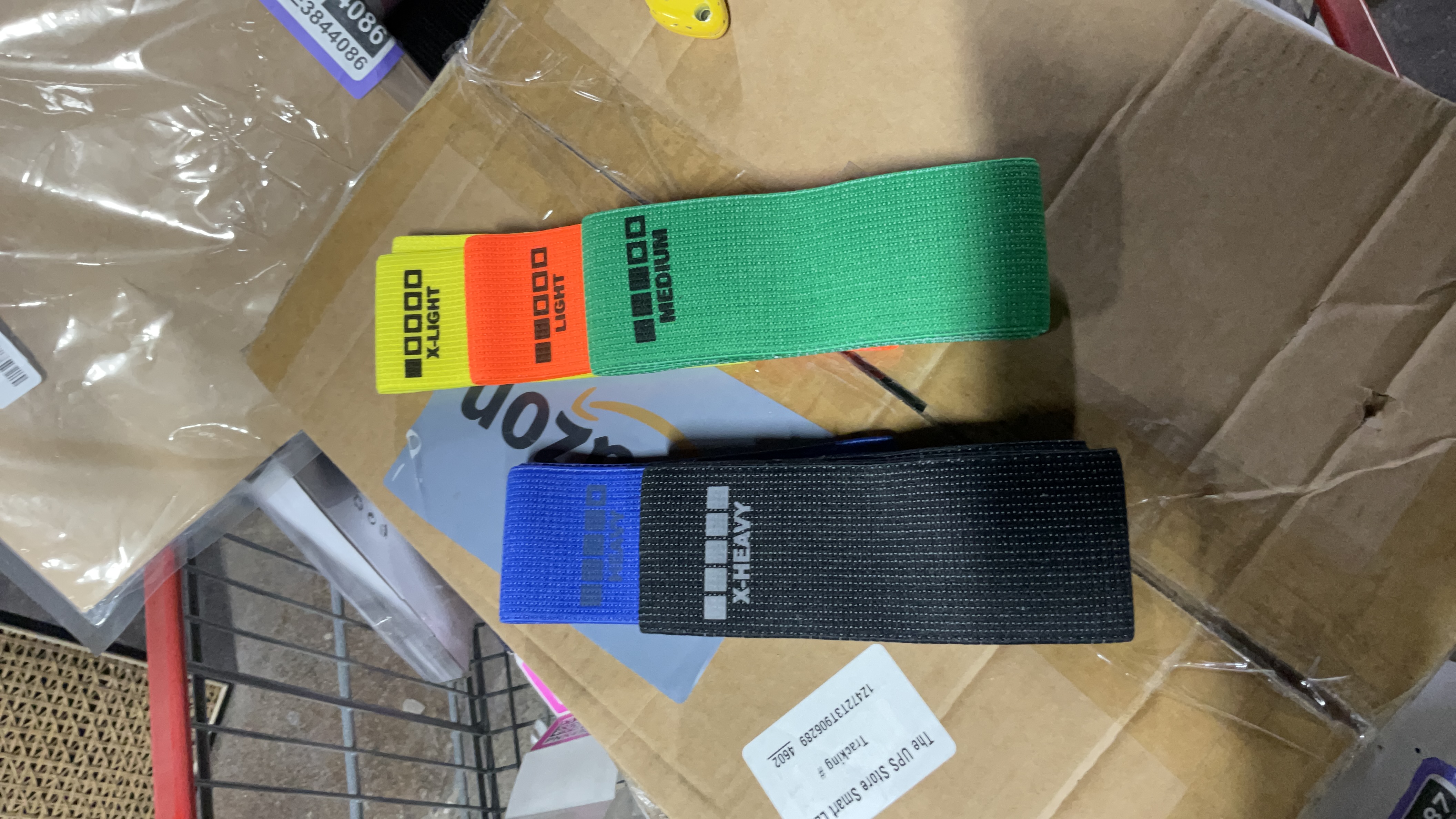Resistance Booty Bands, Set of 5 Fabric Exercise Loop Bands with Varying Resistance Levels