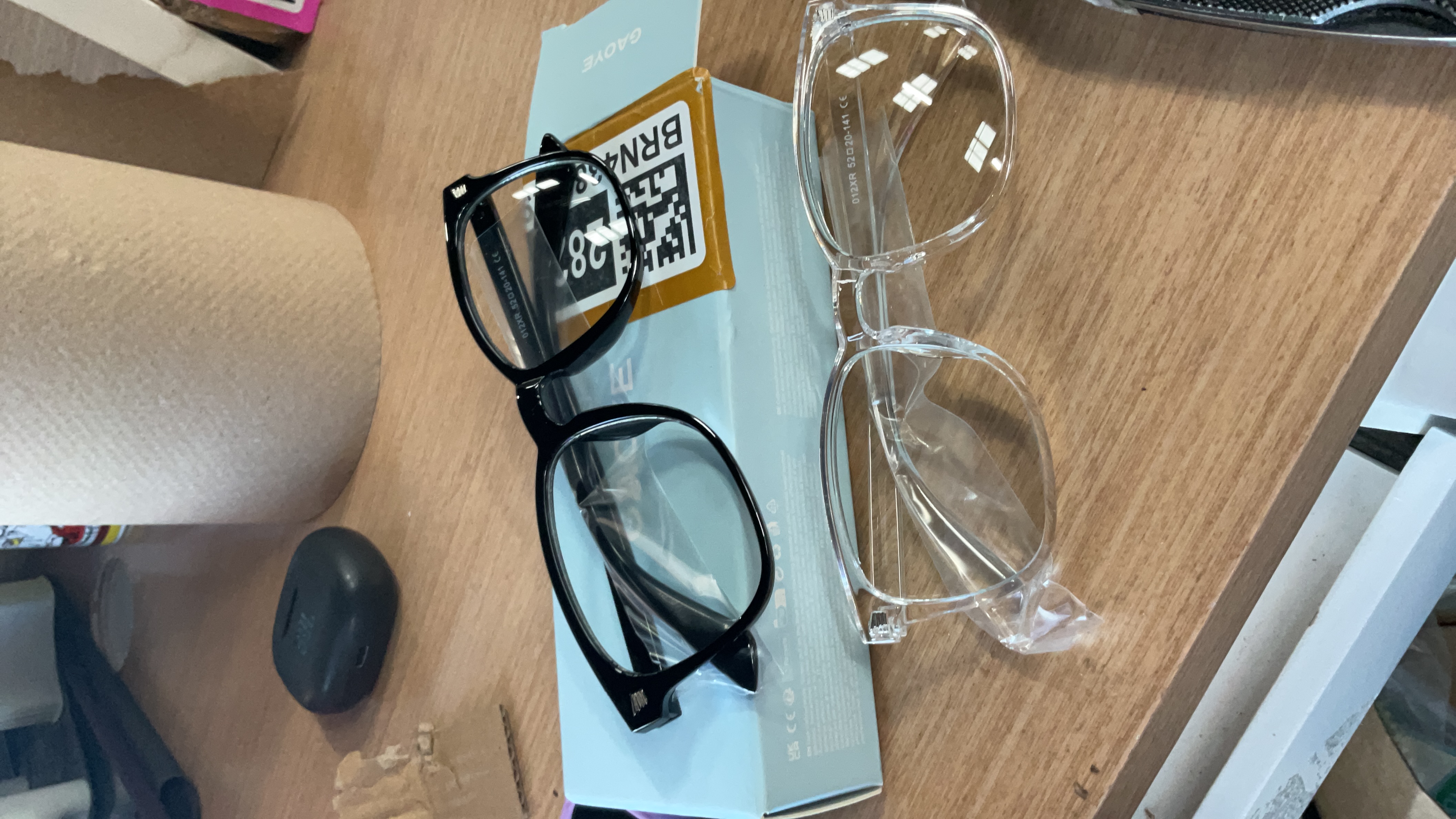 GAOYE Blue Light Blocking Glasses - Set of 2 (Black and Clear)