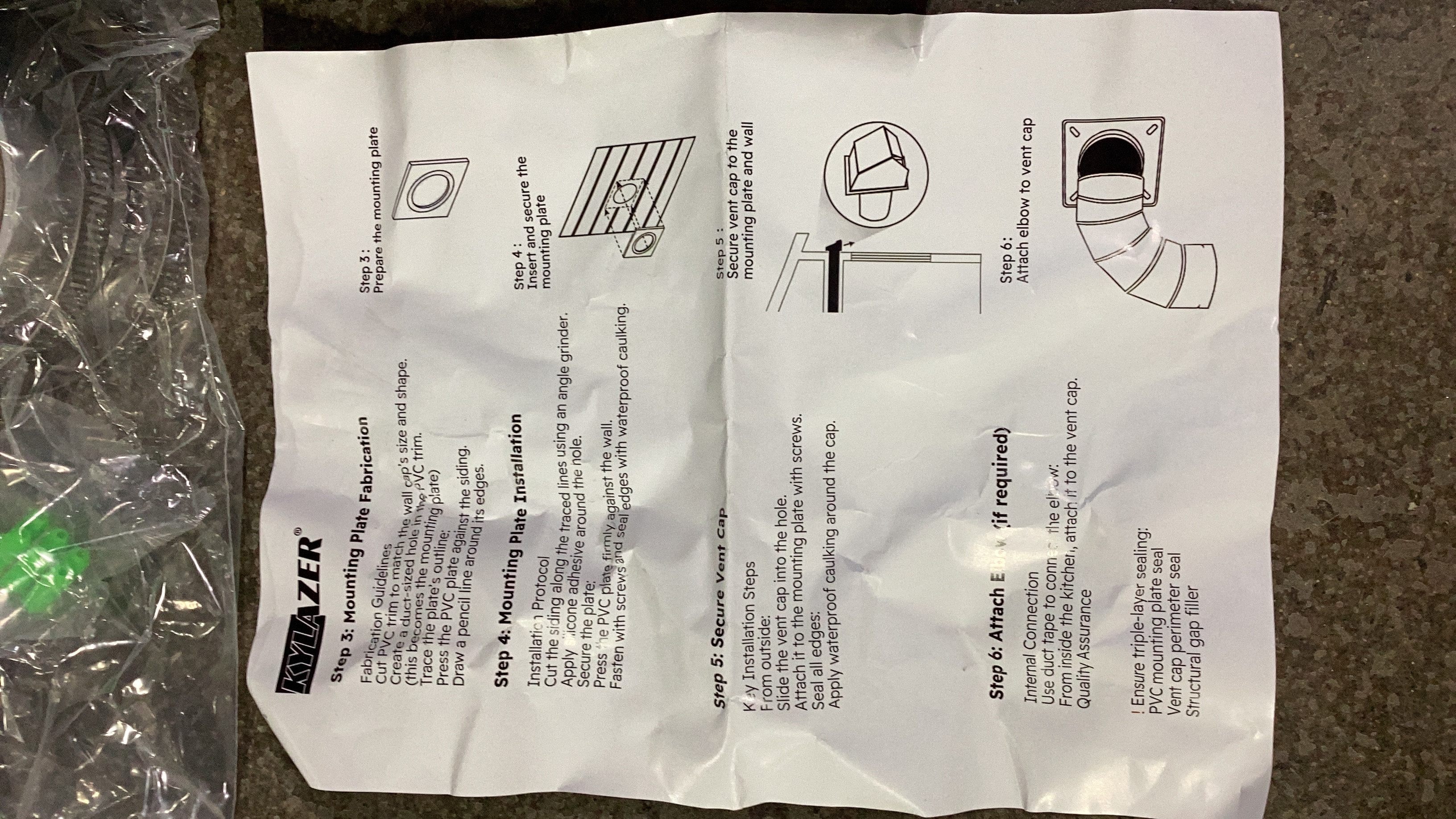 Kylazer Dryer Vent Wall Kit