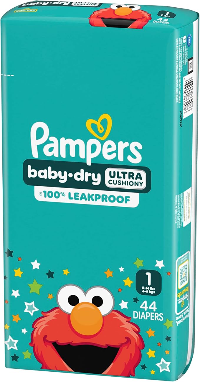 Pampers Baby-Dry Size 1 Diapers, 44 Count