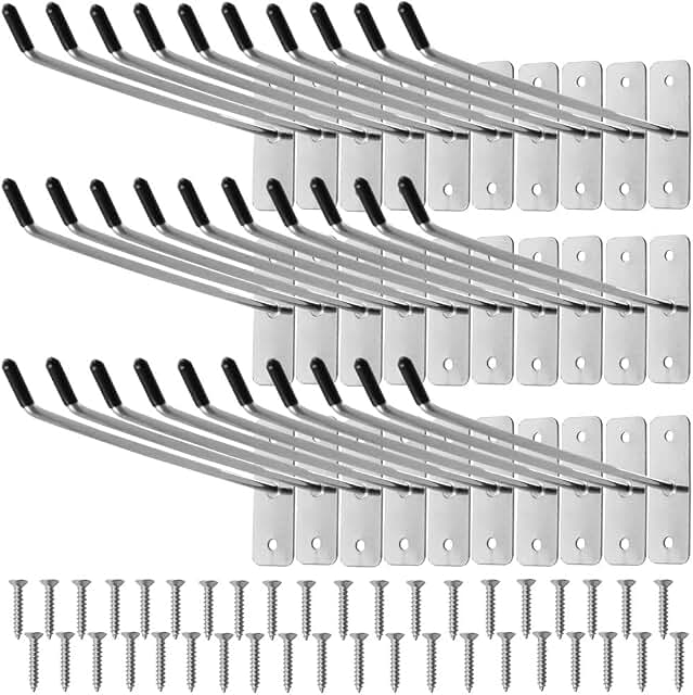 30pcs Wall Mount Hook Display (6in/15cm)