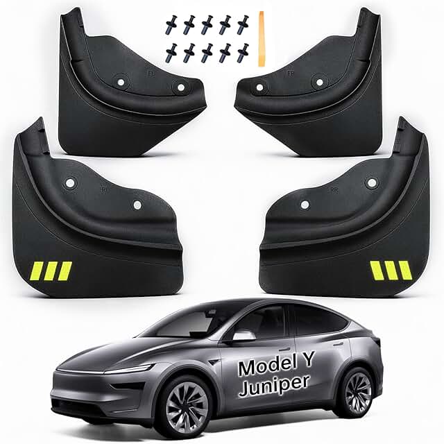 Tesla Mud Flaps Splash Guards - Full Set for Tesla Model 3/Y