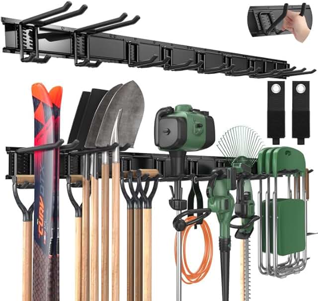 UUP Garage Tool Organizer Wall Mount for Mop and Shovel