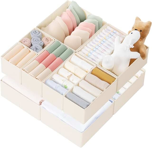Criusia 10-Pack Drawer Organizers