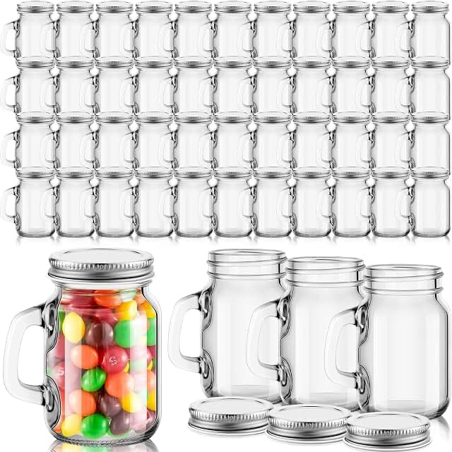 Tessco for you 48 Pcs 1.5 oz Mini Mason Jars