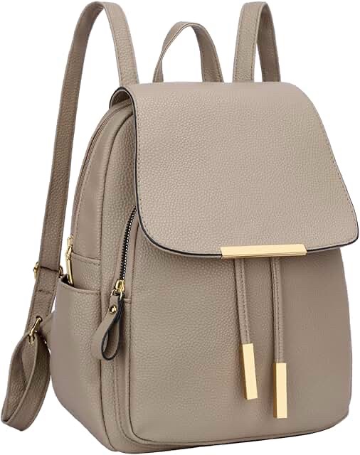 KKXIU Womens Faux Leather Casual Backpack Purse