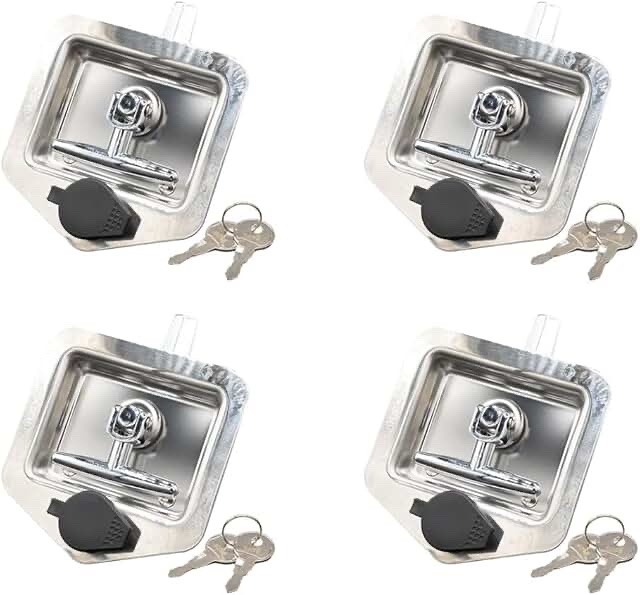 Stainless Steel T-Handle Flush Mount Lock for Tool Box / Truck / Trailer