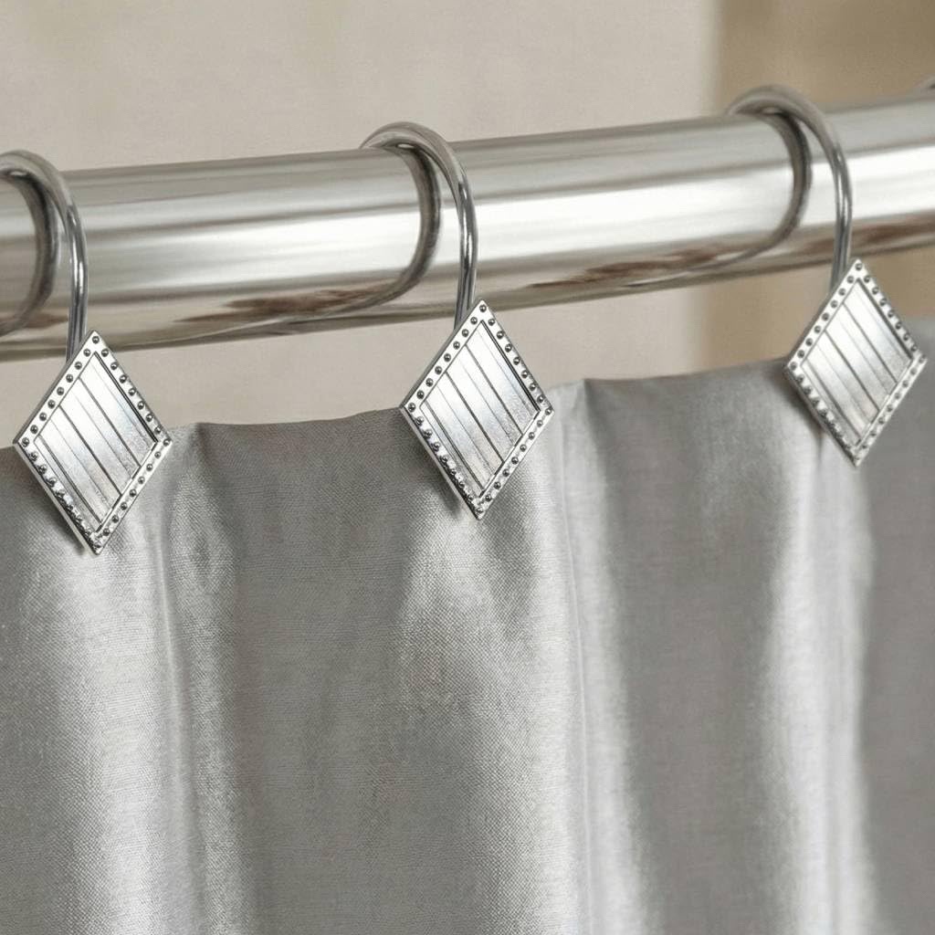 PopKozzi 12 Premium Designer Series Shower Curtain Hooks