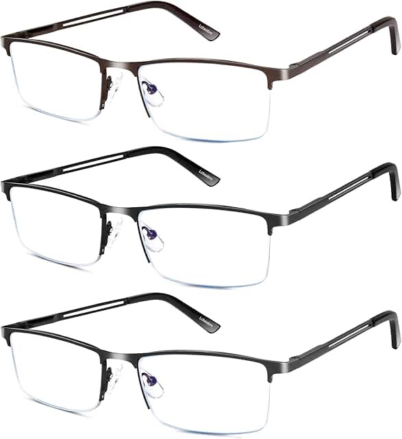 Lcbestbro 3 Pack Reading Glasses MHF6001-B +0.75D