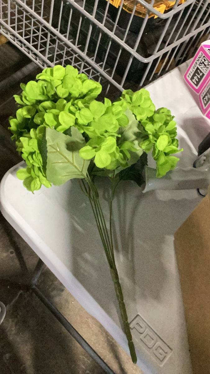 Artificial Green Hydrangea Flower Stem