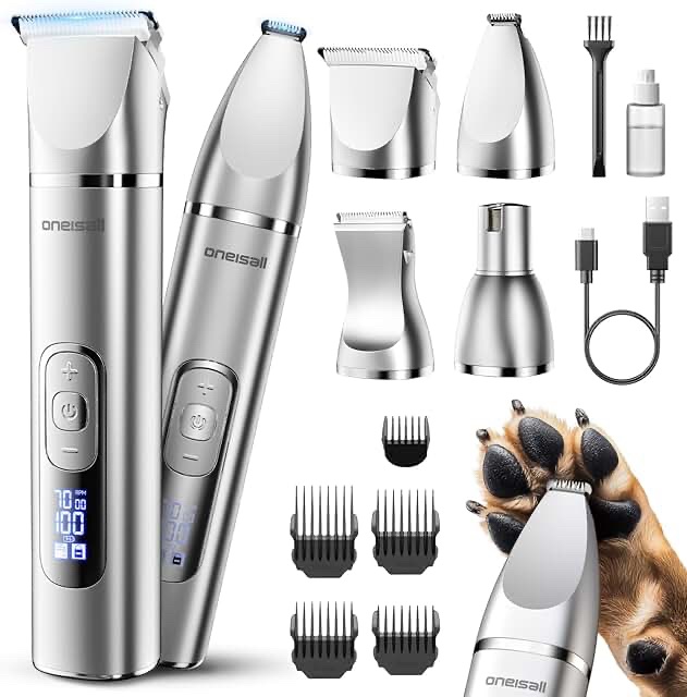 Oneisall Pet Clippers and Paw Trimmer X3+N12