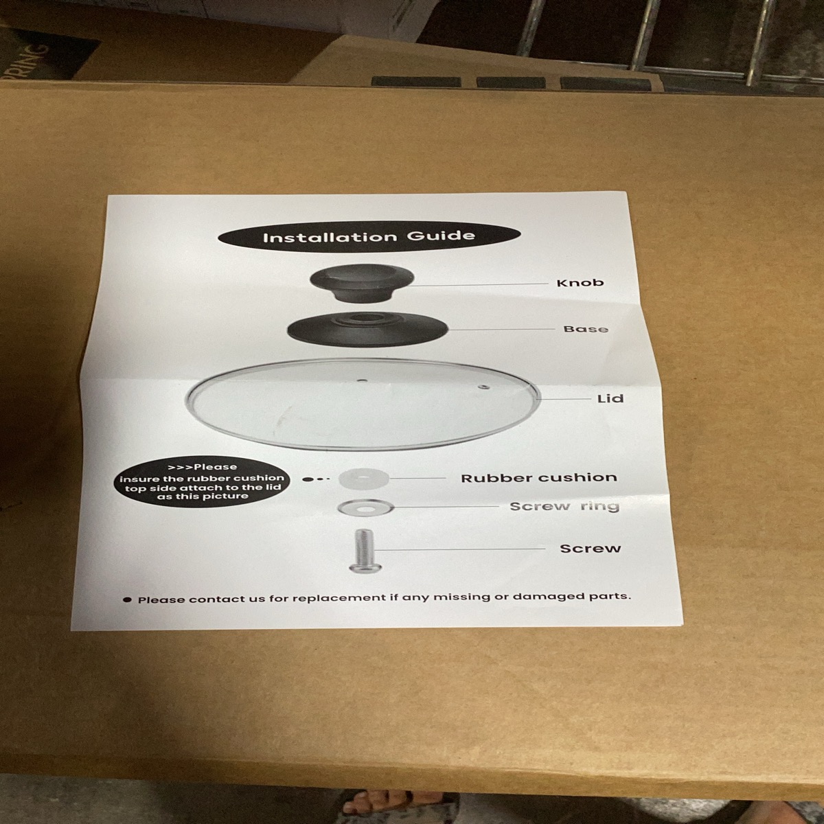 Universal Glass Pot Lid Replacement Knob and Hardware Kit