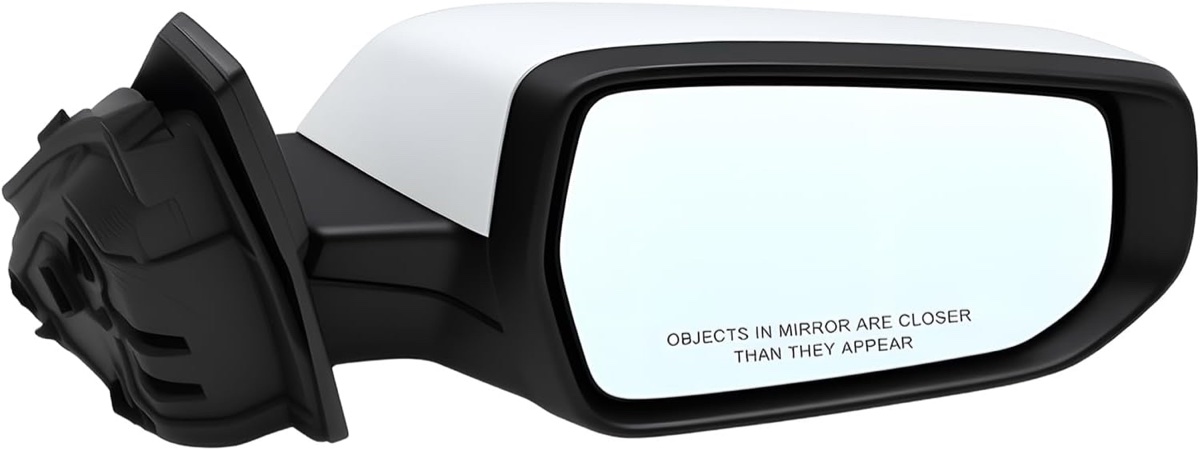 Replacement Vehicle Exterior Side Mirror Assembly (White/Black)
