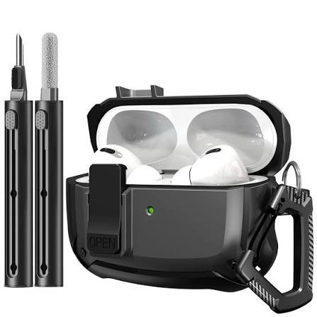 Rugged Protective Case for AirPods with 8-in-1 Cleaning Pen