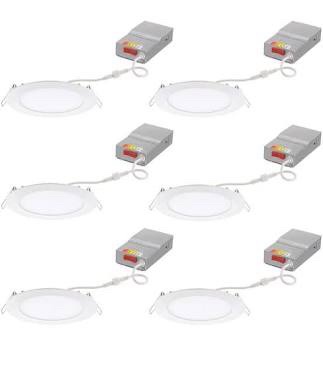 Juno 6-inch Wafer Downlight Kit (6-Pack)