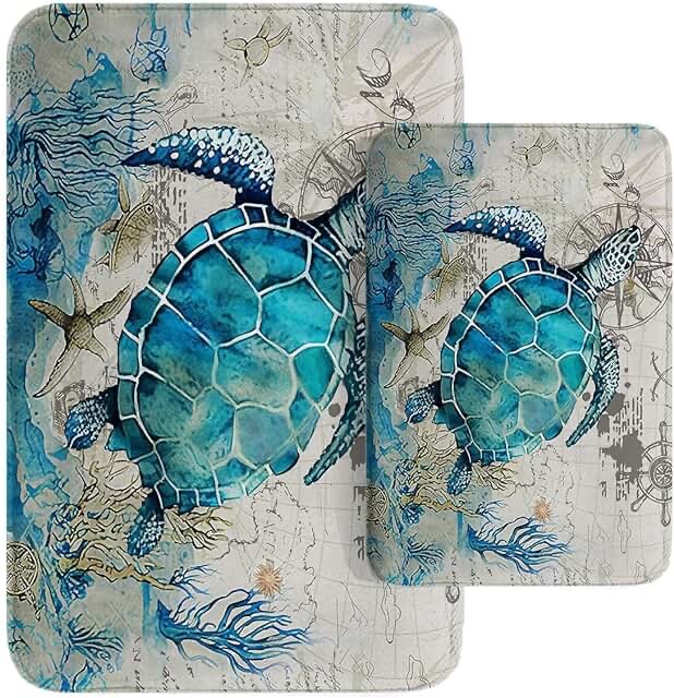 Ocean Themed Decorative Pillow Covers Nautical Beach Print Set