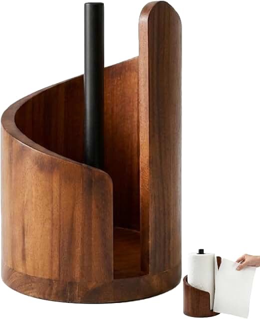 Wooden Curved Paper Towel Holder