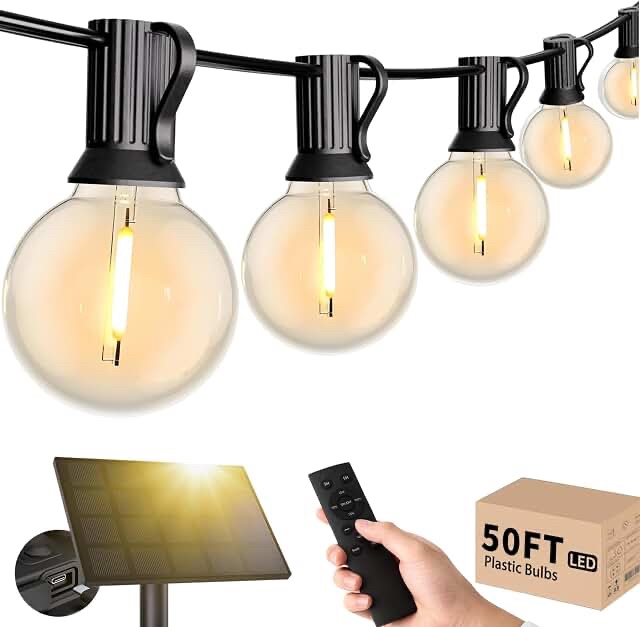 Stanbow G40 Solar Outdoor String Light, 30 Bulbs