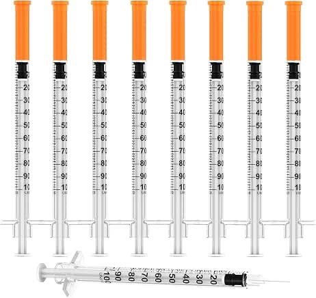 Disposable Insulin Syringe 1ml 100PCS, U100