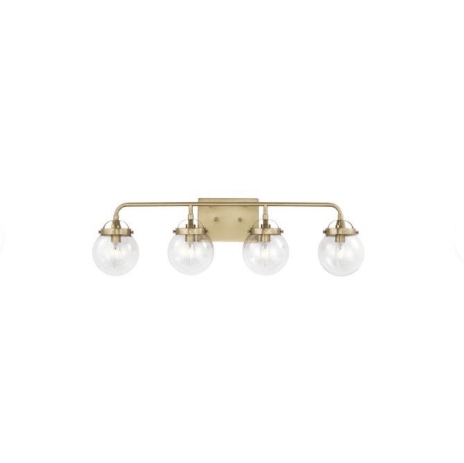 (Globes are broken)4-Light Vanity Light Fixture Bathroom Wall Lamp