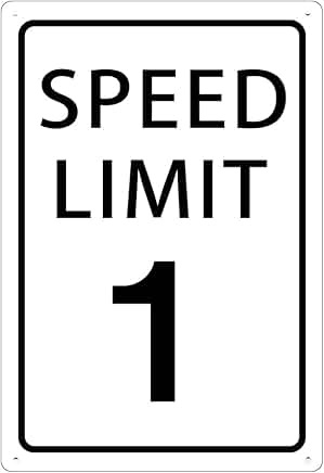 Speed Limit 1 Metal Traffic Sign Ready to Clip
