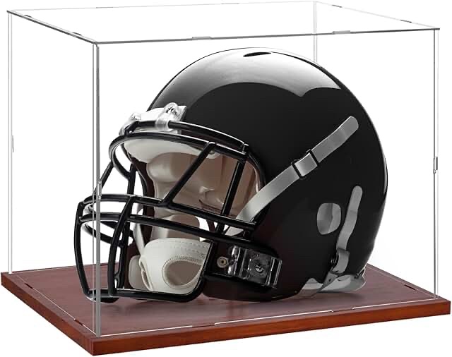 Clear Acrylic Display Case with Wooden Base