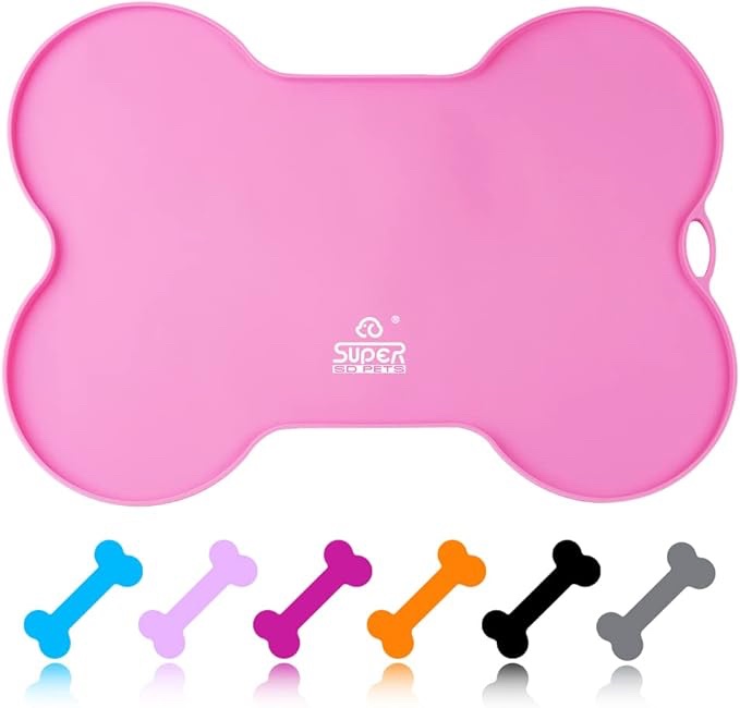Super Pets Silicone Bone-Shaped Pet Food Mat