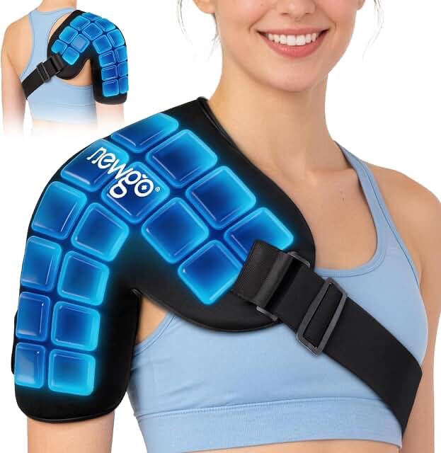 Newgo Shoulder Cold Therapy Support Wrap, 15" x 11.8"