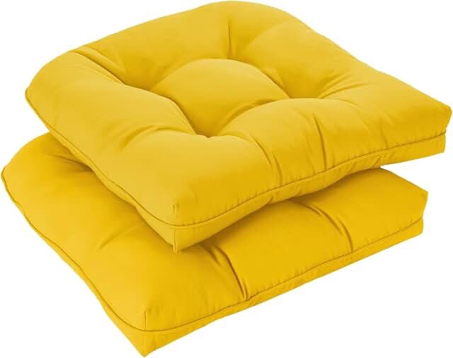 Outdoor Seat Cushion Set, Yellow